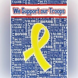💥NEW Full Size Support Our Troops 28" X 40" Large Flag Rain Shine Military